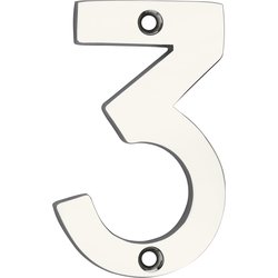 Lockworks / Lockworks Chrome Door Numeral 75mm 3