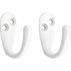 Lockworks / Lockworks Robe Hook Pair White
