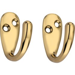Lockworks / Lockworks Robe Hook Pair Brass