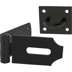 Lockworks / Lockworks Heavy Duty Hasp & Staple Black 203mm