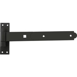 Lockworks / Lockworks Hook & Band Hinge Pair Straight Black 300mm