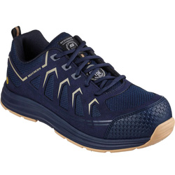 Skechers / Skechers Malad II Safety Trainers Navy/Tan Size 12