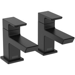 Bristan / Bristan Cobalt Bath Pillar Taps Black