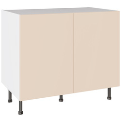 Kitchen Kit / Kitchen Kit Slab Base Cabinet Supermatt Cashmere 1000mm Flatpack