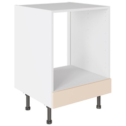 Kitchen Kit / Kitchen Kit Slab Oven Base Cabinet Supermatt Cashmere 600mm Flatpack