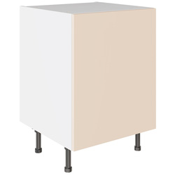 Kitchen Kit / Kitchen Kit Slab Base Cabinet Supermatt Cashmere 600mm Flatpack