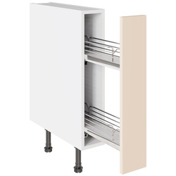 Kitchen Kit / Kitchen Kit Slab Pull-Out Base Cabinet Supermatt Cashmere 150mm Flatpack