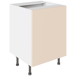 Kitchen Kit / Kitchen Kit Slab Sink & Hob Base Cabinet Supermatt Cashmere 600mm Flatpack