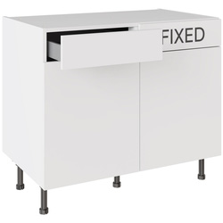 Kitchen Kit / Kitchen Kit Drawerline Base Cabinet Flatpack Slab Supergloss White 1000mm