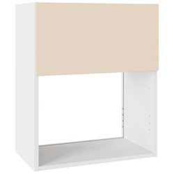 Kitchen Kit / Kitchen Kit Microwave Wall Unit Flatpack Slab Supermatt Cashmere 600mm