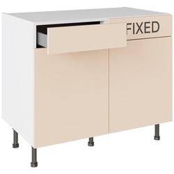 Kitchen Kit / Kitchen Kit Drawerline Base Cabinet Flatpack Slab Supermatt Cashmere 1000mm