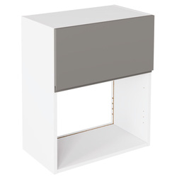 Kitchen Kit / Kitchen Kit Microwave Wall Unit Flatpack J-Pull Gloss Dust Grey 600mm