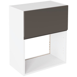 Kitchen Kit / Kitchen Kit Microwave Wall Unit Flatpack J-Pull Matt Graphite 600mm