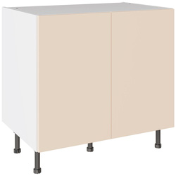 Kitchen Kit / Kitchen Kit Flatpack Base Cabinet Slab Supergloss Cashmere 900mm