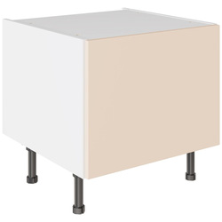 Kitchen Kit / Kitchen Kit Flatpack Belfast Sink Base Cabinet Slab Supergloss Cashmere 600mm