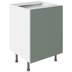 Kitchen Kit / Kitchen Kit Flatpack Sink/Hob Cabinet Slab Supermatt Agave Green 600mm