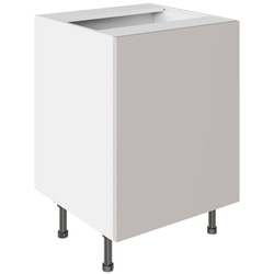 Kitchen Kit / Kitchen Kit Flatpack Sink/Hob Cabinet Value Slab Matt Light Grey 600mm