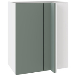 Kitchen Kit / Kitchen Kit Flatpack Blind Corner Wall Cabinet Slab Supermatt Agave Green 600mm