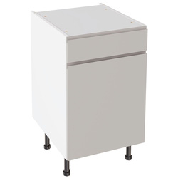 Kitchen Kit / Kitchen Kit J-Pull Drawerline Base Cabinet Flatpack Gloss Light Grey 500mm