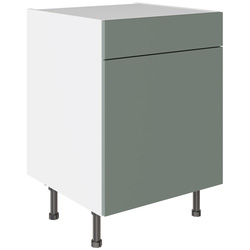 Kitchen Kit / Kitchen Kit Slab Drawerline Base Cabinet Flatpack Supermatt Agave Green 600mm