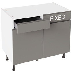 Kitchen Kit / Kitchen Kit J-Pull Drawerline Base Cabinet Flatpack Matt Dust Grey 1000mm