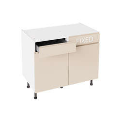 Kitchen Kit / Kitchen Kit J-Pull Drawerline Base Cabinet Flatpack Gloss Cashmere 1000mm