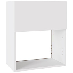 Kitchen Kit / Kitchen Kit Slab Microwave Wall Unit Flatpack Supergloss White 600mm