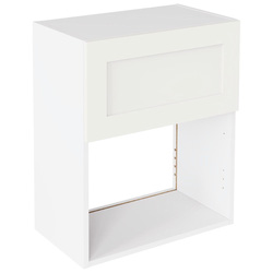 Kitchen Kit / Kitchen Kit Shaker Microwave Wall Unit Flatpack Matt White 600mm