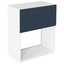 Kitchen Kit / Kitchen Kit J-Pull Microwave Wall Unit Flatpack Matt Indigo Blue 600mm