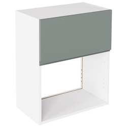 Kitchen Kit / Kitchen Kit J-Pull Microwave Wall Unit Flatpack Matt Sage Green 600mm