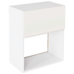 Kitchen Kit / Kitchen Kit J-Pull Microwave Wall Unit Flatpack Matt White 600mm