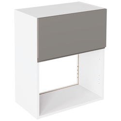 Kitchen Kit / Kitchen Kit J-Pull Microwave Wall Unit Flatpack Matt Dust Grey 600mm