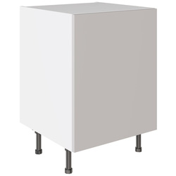 Kitchen Kit / Kitchen Kit Slab Base Kitchen Cabinet Supergloss Light Grey 600mm