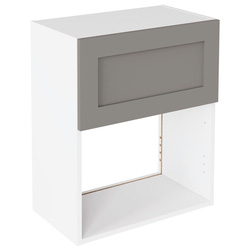 Kitchen Kit / Kitchen Kit Shaker Microwave Wall Unit Flatpack Matt Dust Grey 600mm