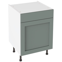 Kitchen Kit / Kitchen Kit Shaker Drawerline Base Cabinet Flatpack Matt Sage Green 600mm