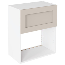 Kitchen Kit / Kitchen Kit Shaker Microwave Wall Unit Flatpack Matt Light Grey 600mm