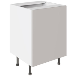 Kitchen Kit / Kitchen Kit Slab Sink/Hob Cabinet Flatpack Supergloss Light Grey 600mm