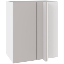 Kitchen Kit / Kitchen Kit Slab Blind Corner Wall Kitchen Cabinet Supergloss Light Grey 600mm