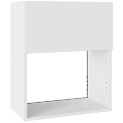 Kitchen Kit / Kitchen Kit Slab Microwave Wall Unit Flatpack Supermatt White 600mm