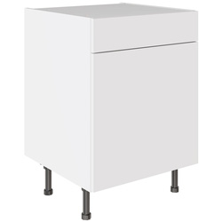 Kitchen Kit / Kitchen Kit Slab Drawerline Base Cabinet Flatpack Supermatt White 600mm