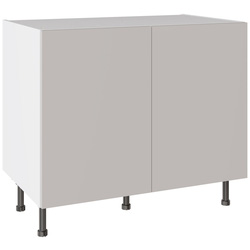 Kitchen Kit / Kitchen Kit Slab Base Kitchen Cabinet Flatpack Supermatt Light Grey 1000mm