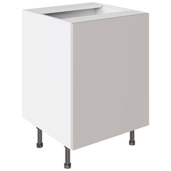 Kitchen Kit / Kitchen Kit Slab Sink/Hob Cabinet Flatpack Supermatt Light Grey 600mm