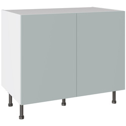 Kitchen Kit / Kitchen Kit Slab Base Kitchen Cabinet Flatpack Supermatt Aquamarine 1000mm