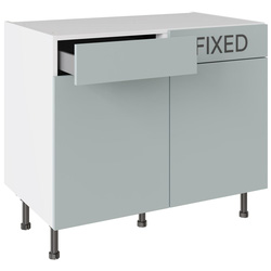 Kitchen Kit / Kitchen Kit Drawerline Base Cabinet Flatpack Slab Supermatt Aquamarine 1000mm