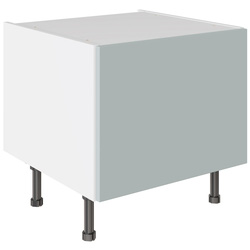 Kitchen Kit / Kitchen Kit Belfast Sink Base Kitchen Cabinet Flatpack Slab Supermatt Aquamarine 600mm