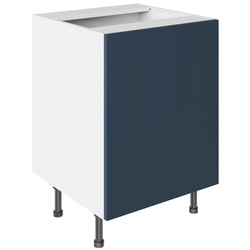 Kitchen Kit / Kitchen Kit Sink/Hob Cabinet Flatpack Slab Supermatt Blue 600mm