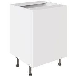 Kitchen Kit / Kitchen Kit Sink/Hob Cabinet Flatpack Value Slab Matt White 600mm