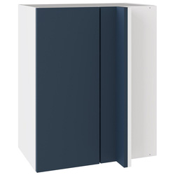 Kitchen Kit / Kitchen Kit Blind Corner Wall Kitchen Cabinet Flatpack Slab Supermatt Blue 600mm