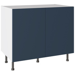 Kitchen Kit / Kitchen Kit Base Kitchen Cabinet Flatpack Slab Supermatt Blue 1000mm