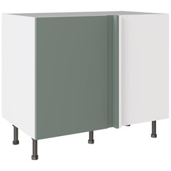 Kitchen Kit / Kitchen Kit Blind Corner Base Kitchen Cabinet Flatpack Slab Supermatt Agave Green 1000mm